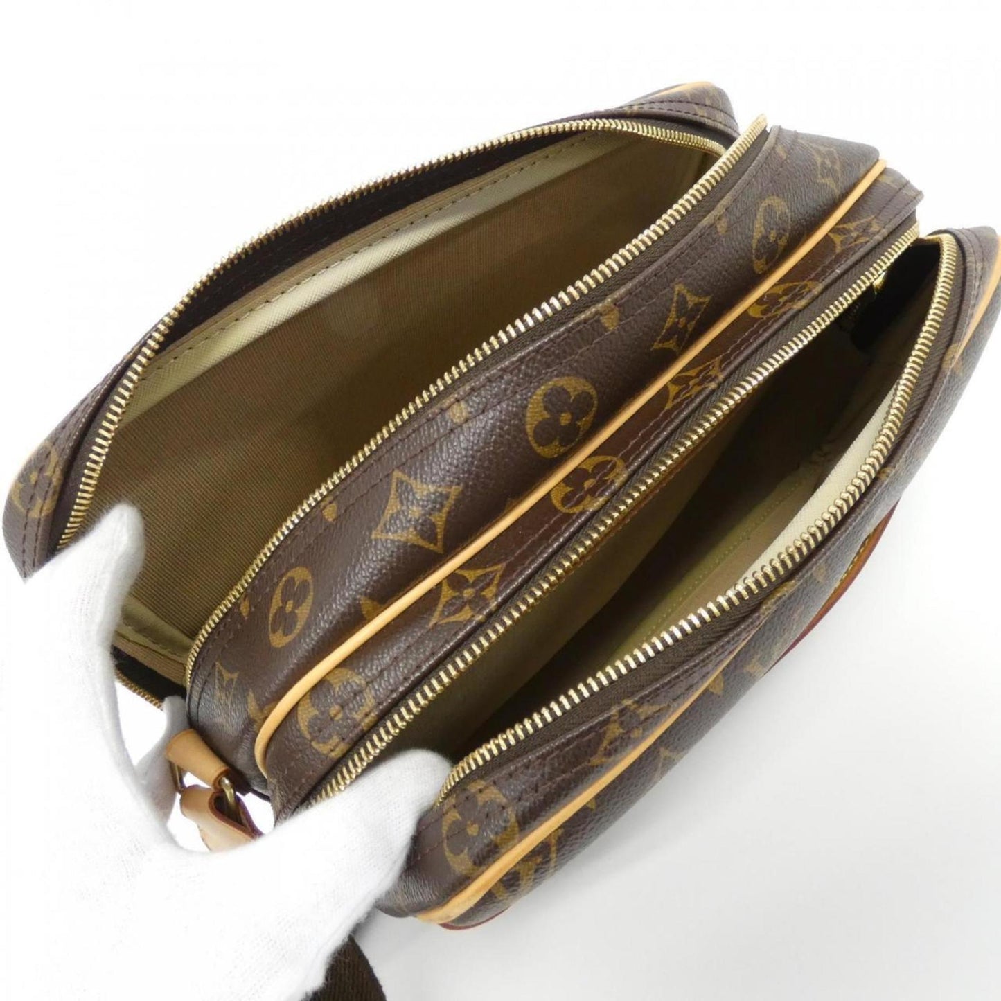 Louis Vuitton Coated Canvas Brown Shoulder Bags