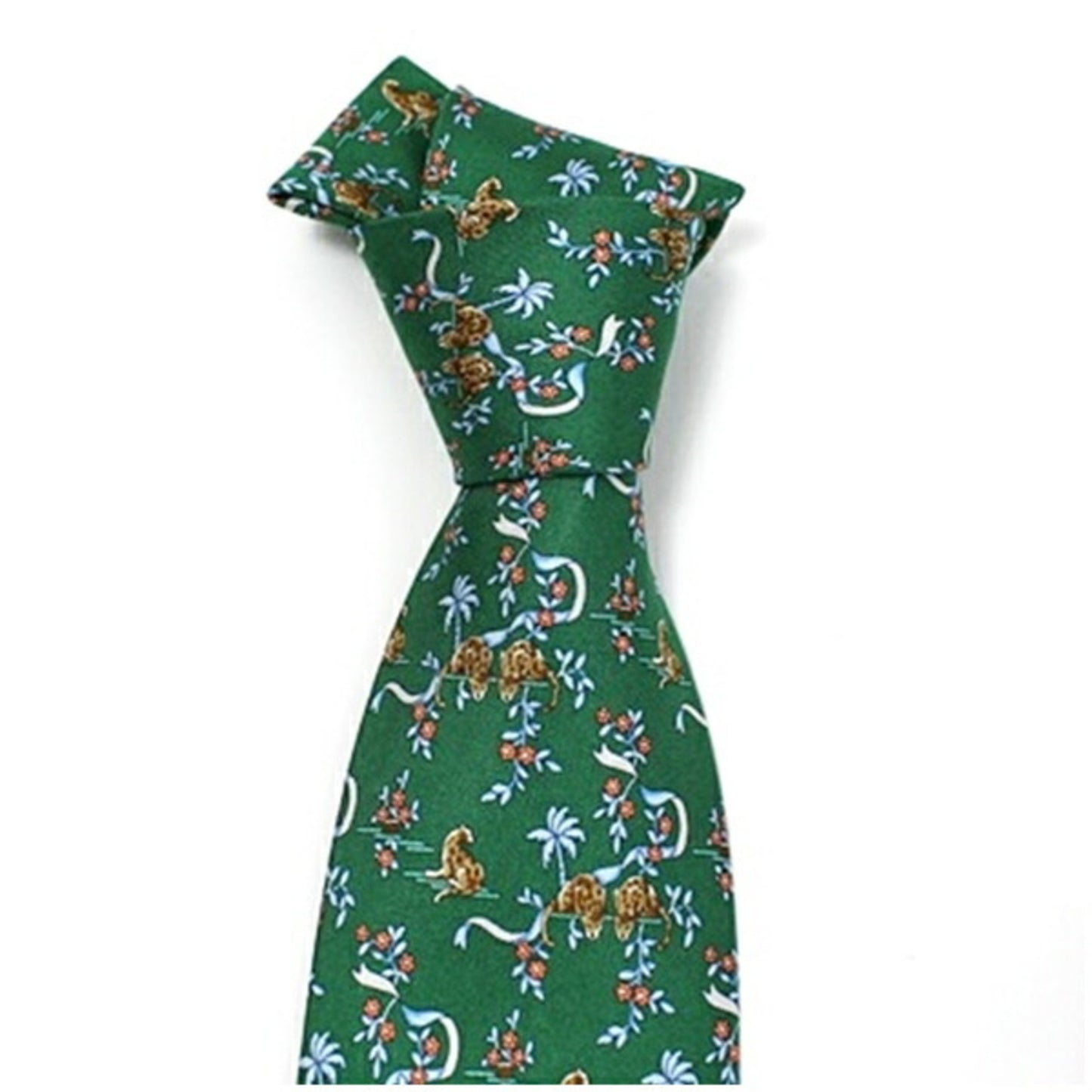 Salvatore Ferragamo Silk Green Ties