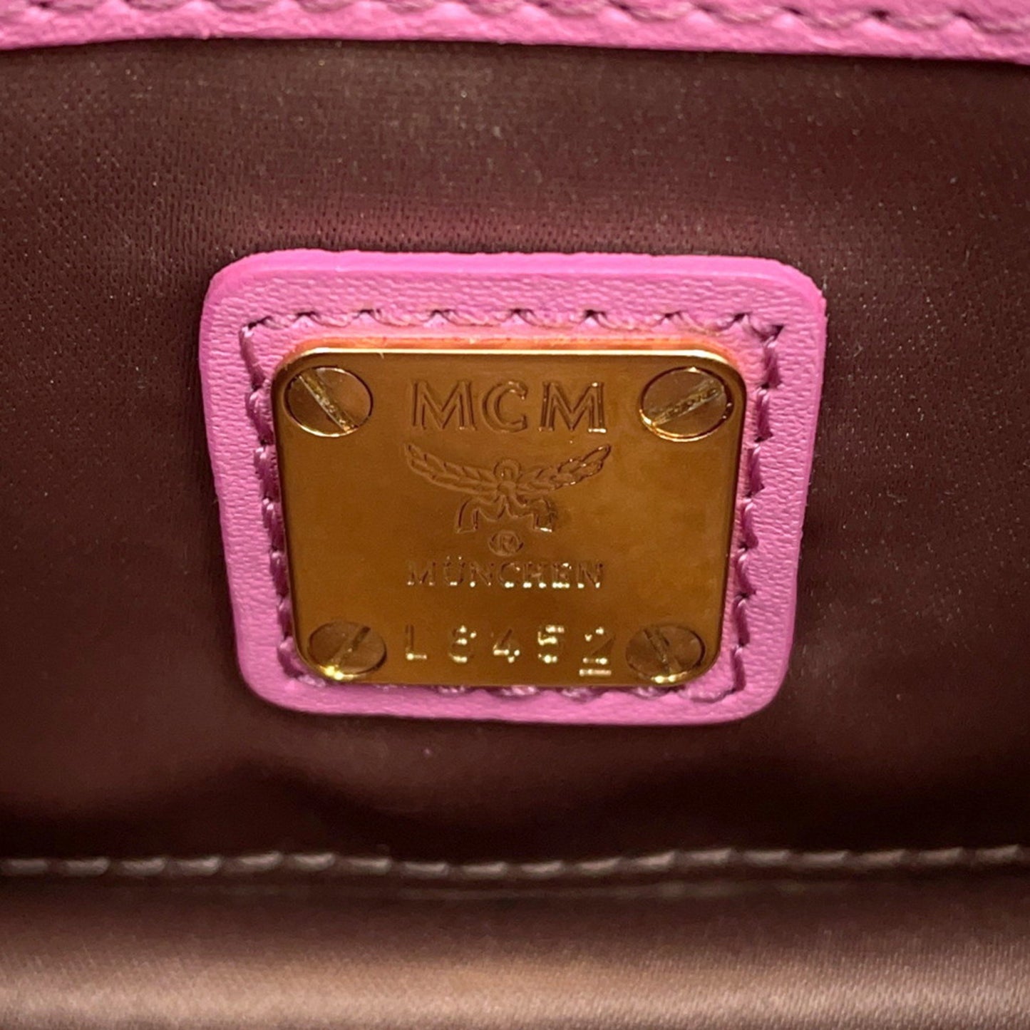 Mcm Rhinestones Pink Handbags
