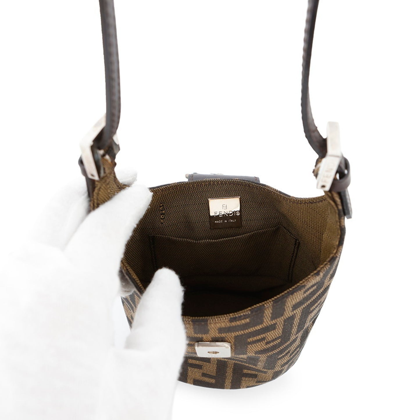 Fendi Canvas Brown Shoulder Bags