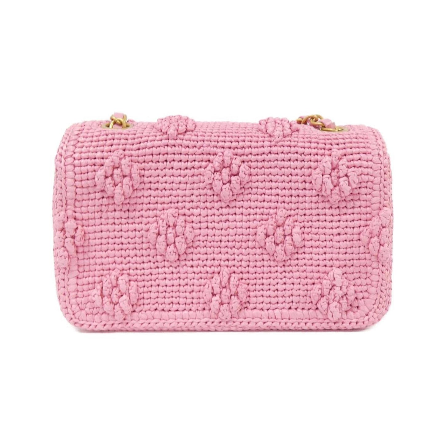 Chanel Woven Fabric Pink Shoulder Bags