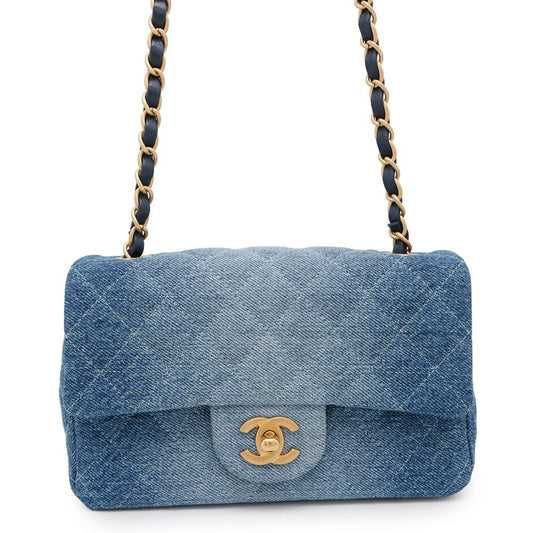 Chanel Denim Blue Shoulder Bags