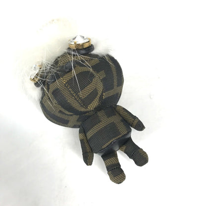 Fendi Canvas Brown Key Rings