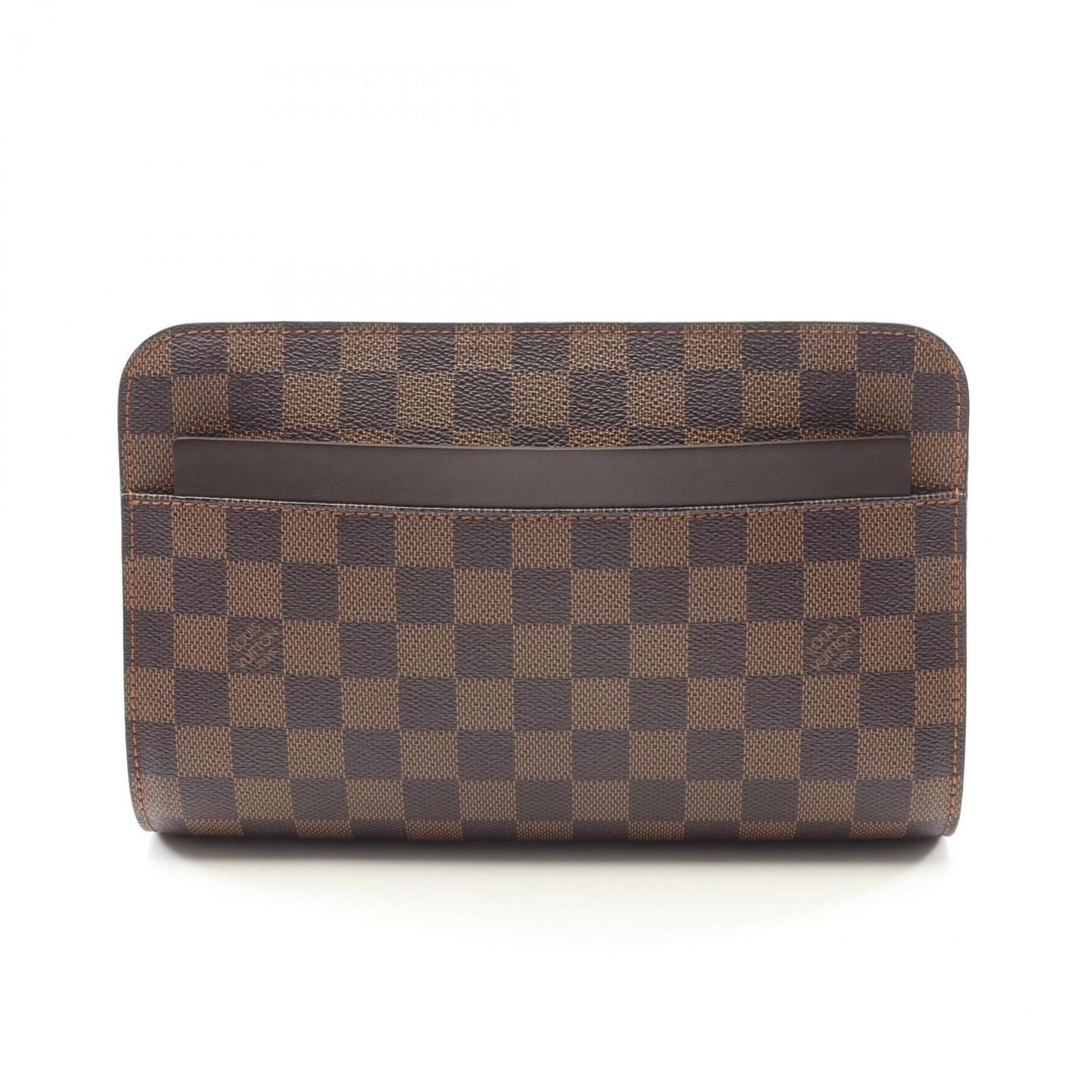 Louis Vuitton Coated Canvas Brown Clutch Bags