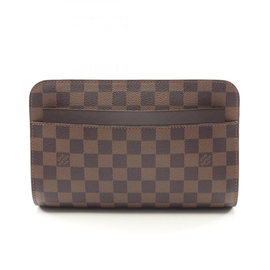 Louis Vuitton Coated Canvas Brown Clutch Bags