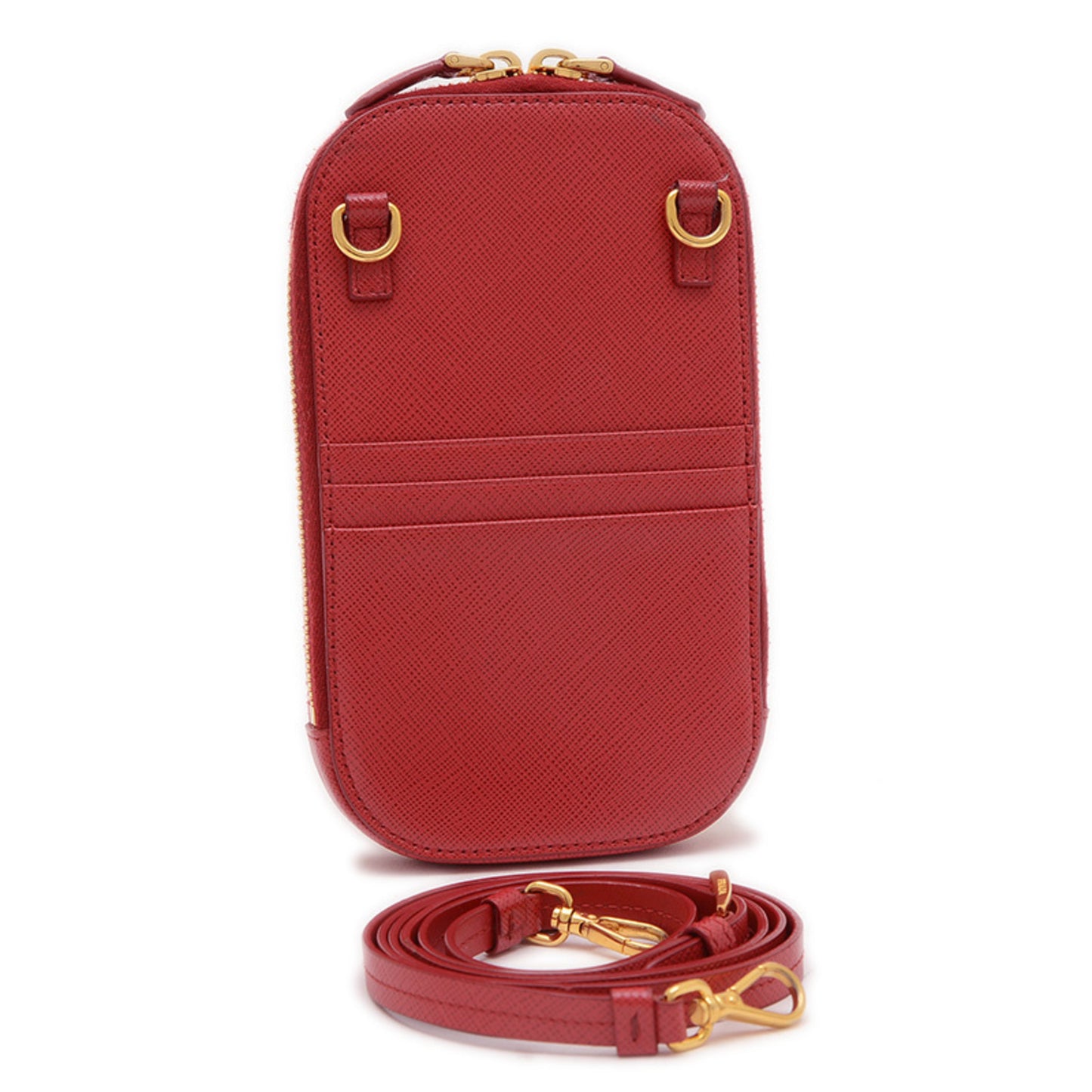 Prada Glossy Material Red Shoulder Bags