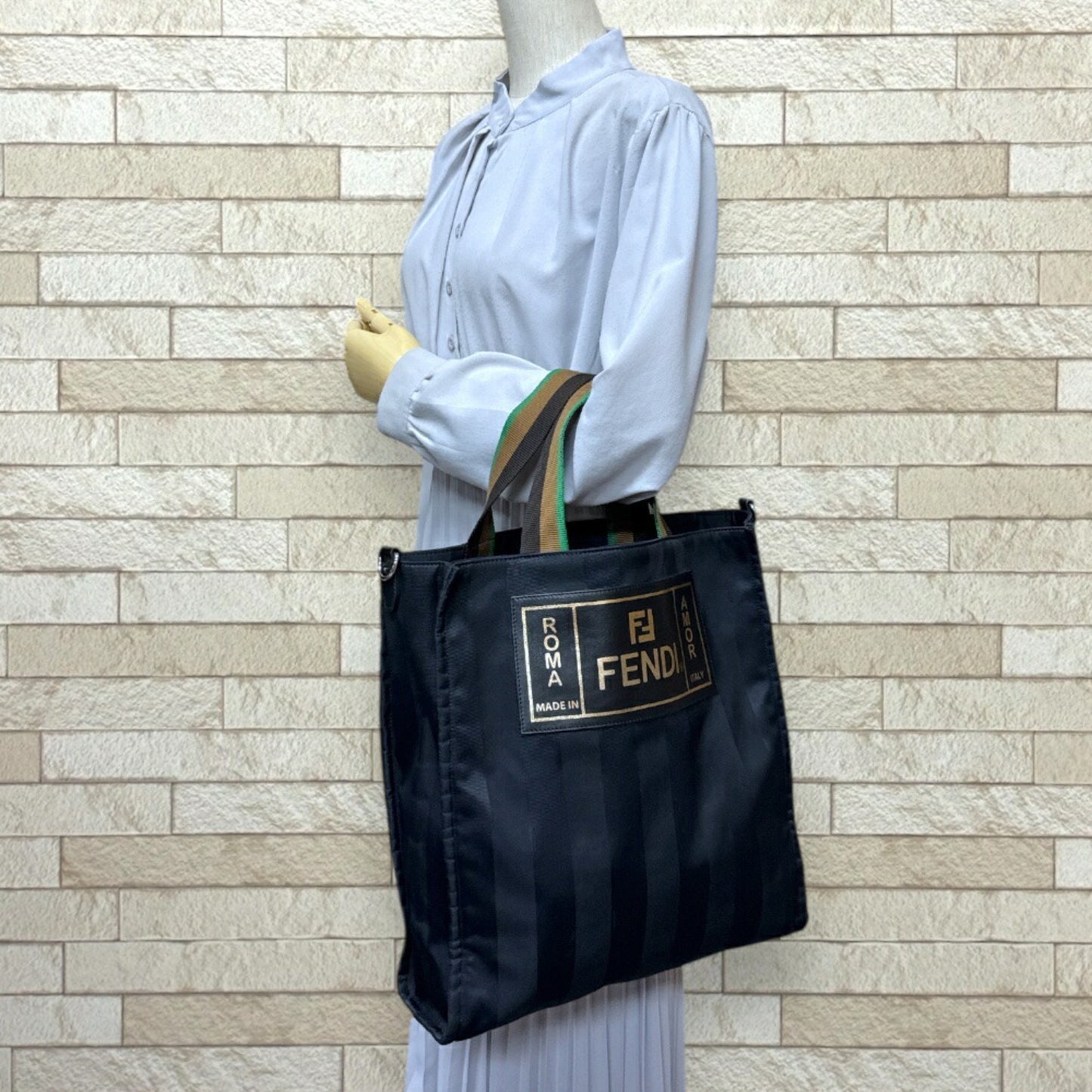Fendi Nylon Black Tote Bags
