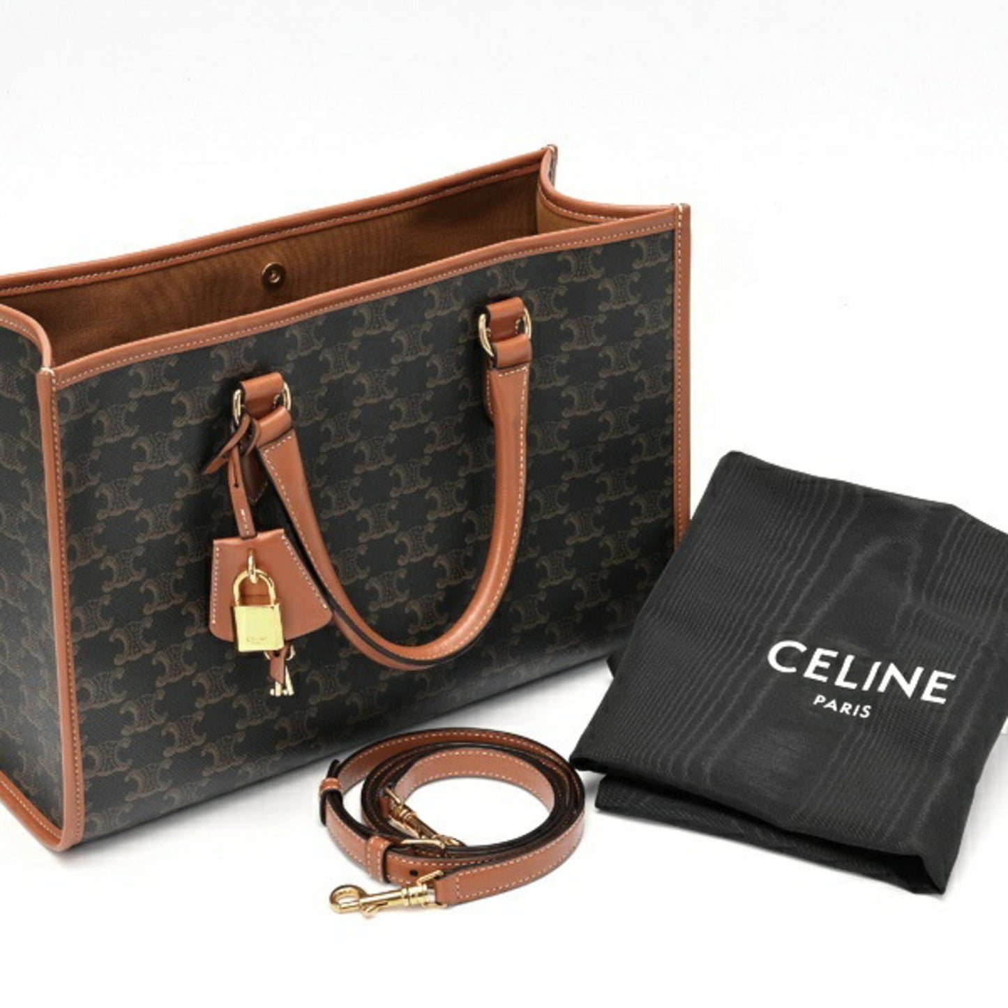Celine Canvas Brown Tote Bags