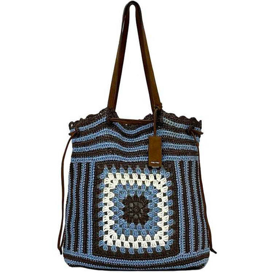 Miu Miu Woven Fabric Brown Tote Bags