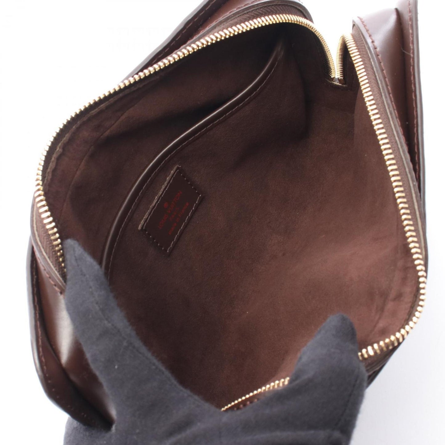 Louis Vuitton Coated Canvas Brown Clutch Bags