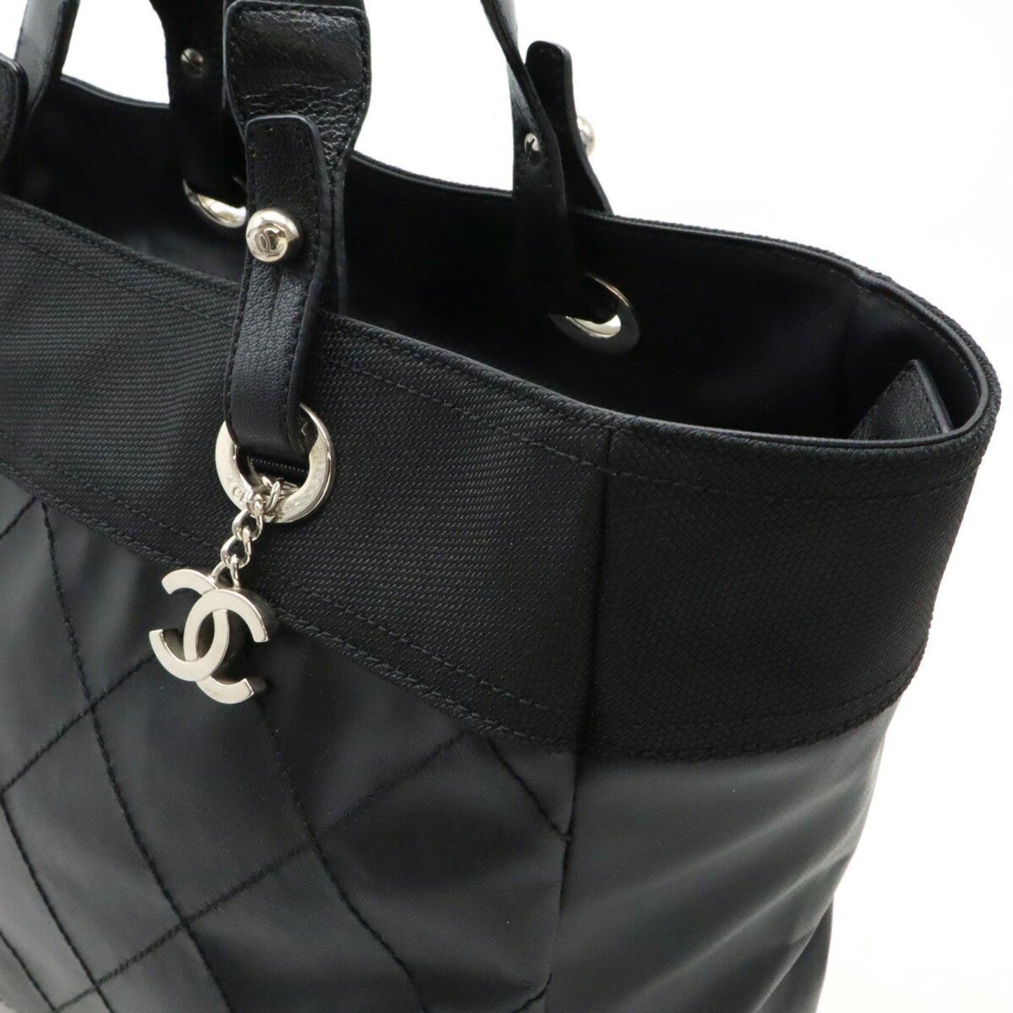 Chanel Coated Canvas Black Handbags