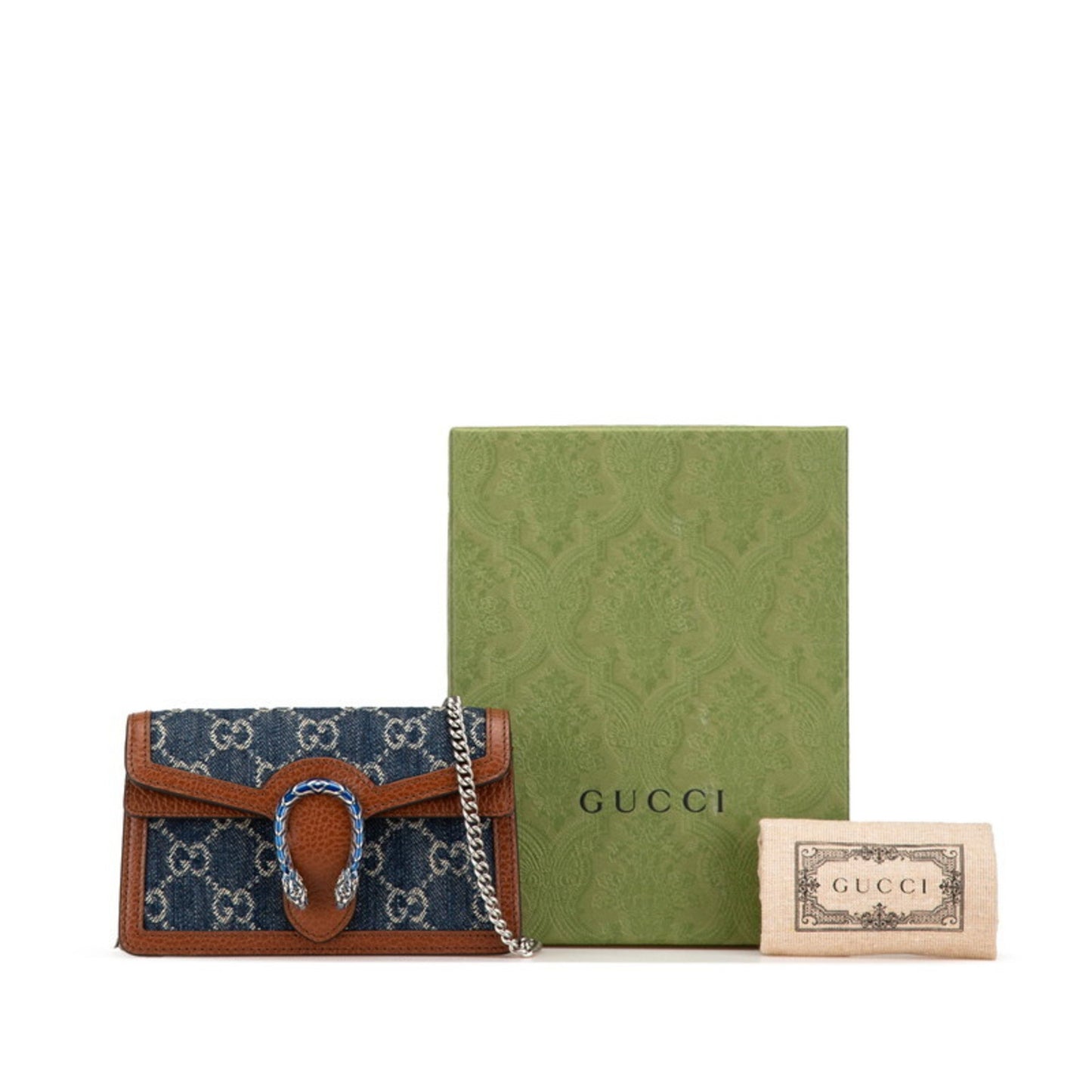 Gucci Denim Brown Shoulder Bags