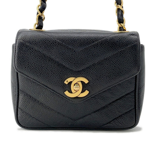 Chanel Calfskin Black Shoulder Bags