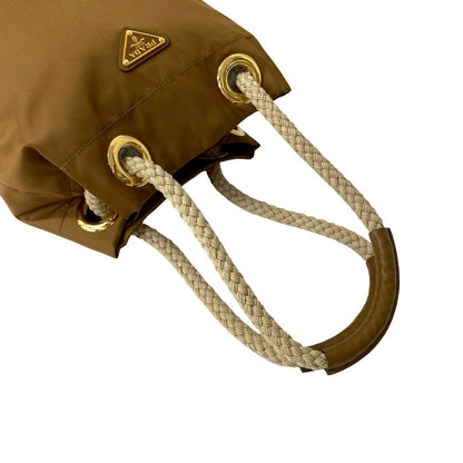 Prada Nylon Brown Shoulder Bags