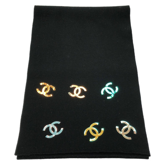 Chanel Cashmere Black Scarves