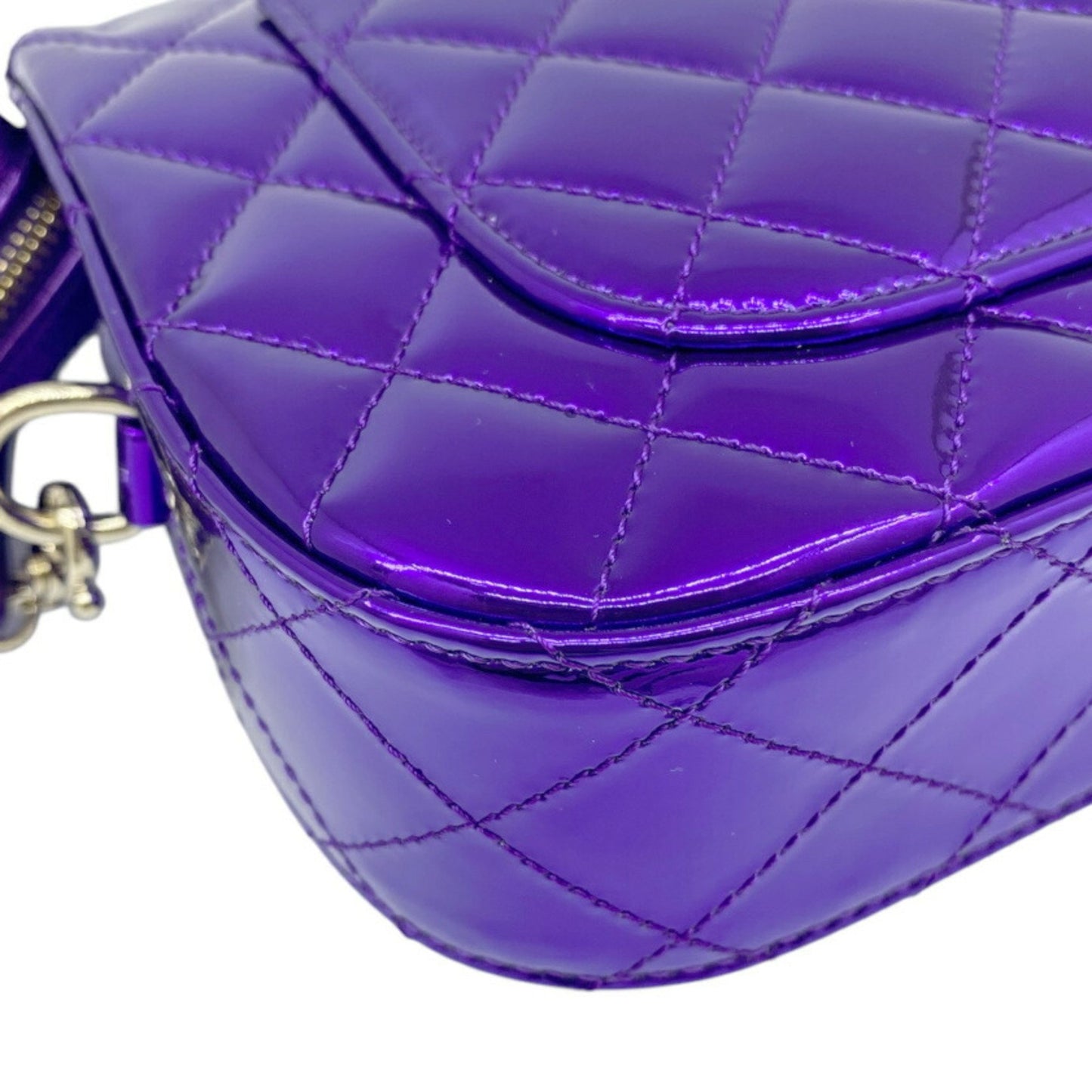 Chanel Patent Purple Shoulder Bags