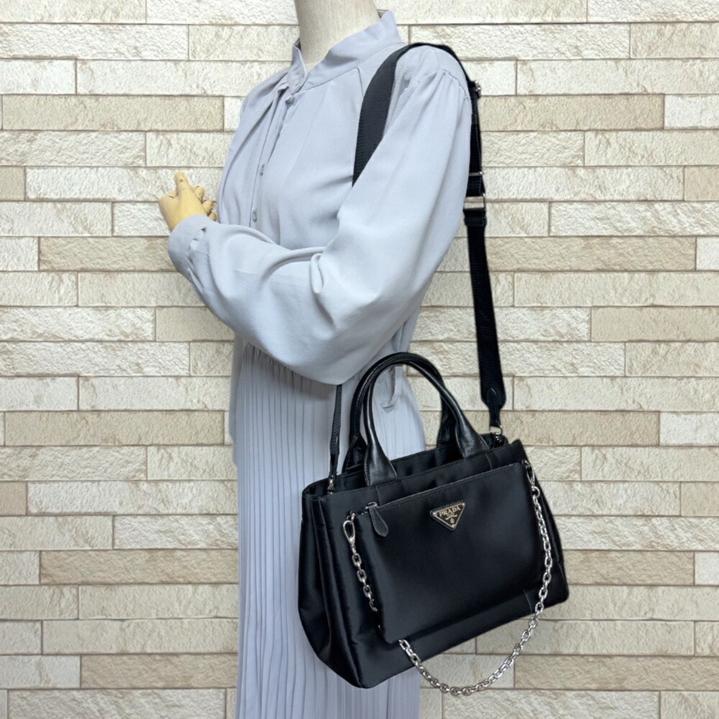 Prada Nylon Black Shoulder Bags