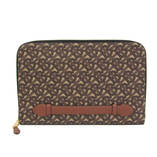 Burberry Pvc Brown Clutch Bags