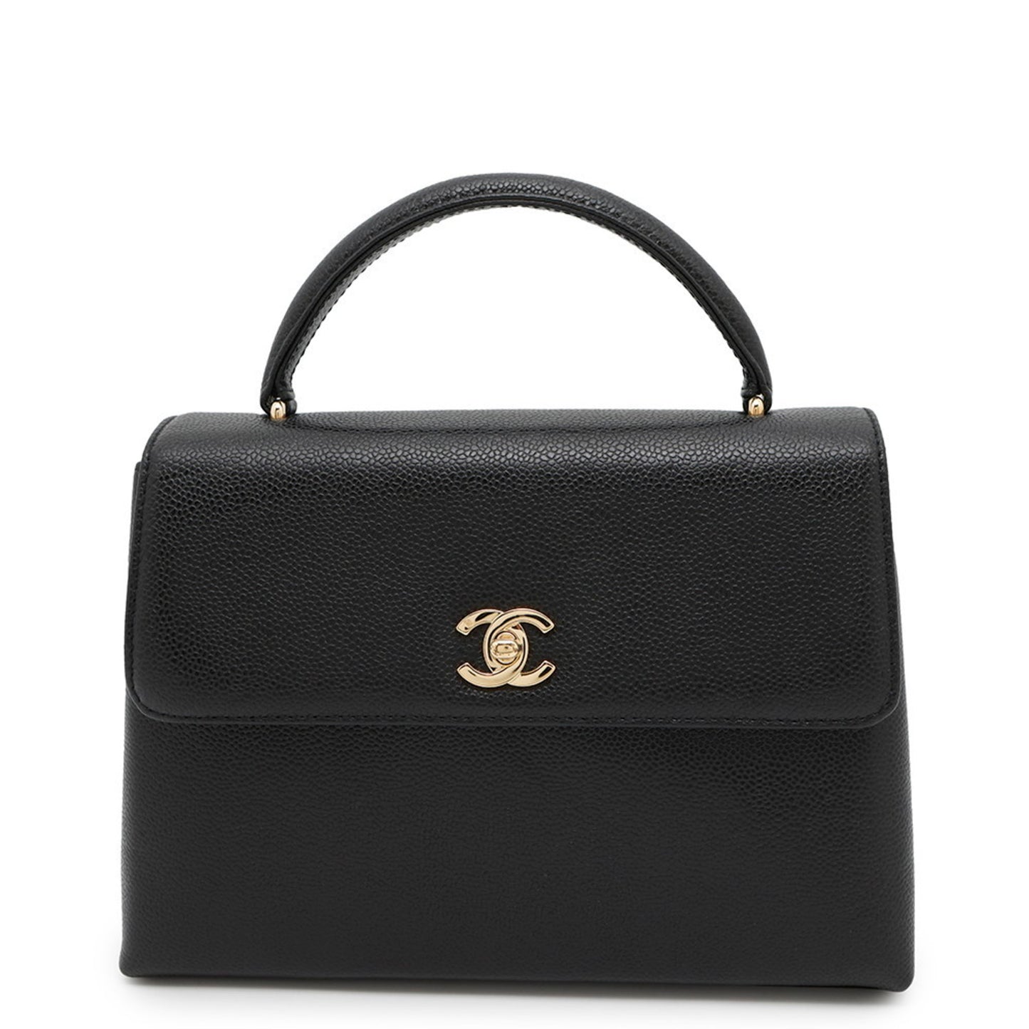 Chanel Calfskin Black Handbags