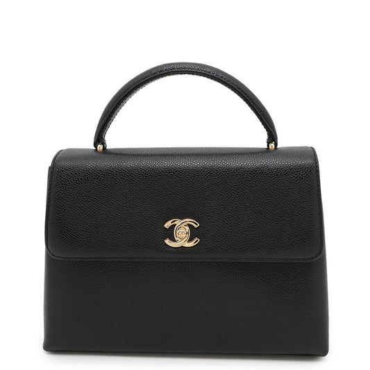 Chanel Calfskin Black Handbags