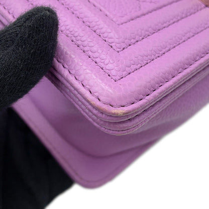 Chanel Calfskin Purple Shoulder Bags