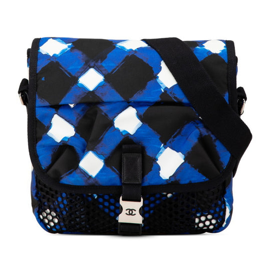 Chanel Nylon Blue Shoulder Bags