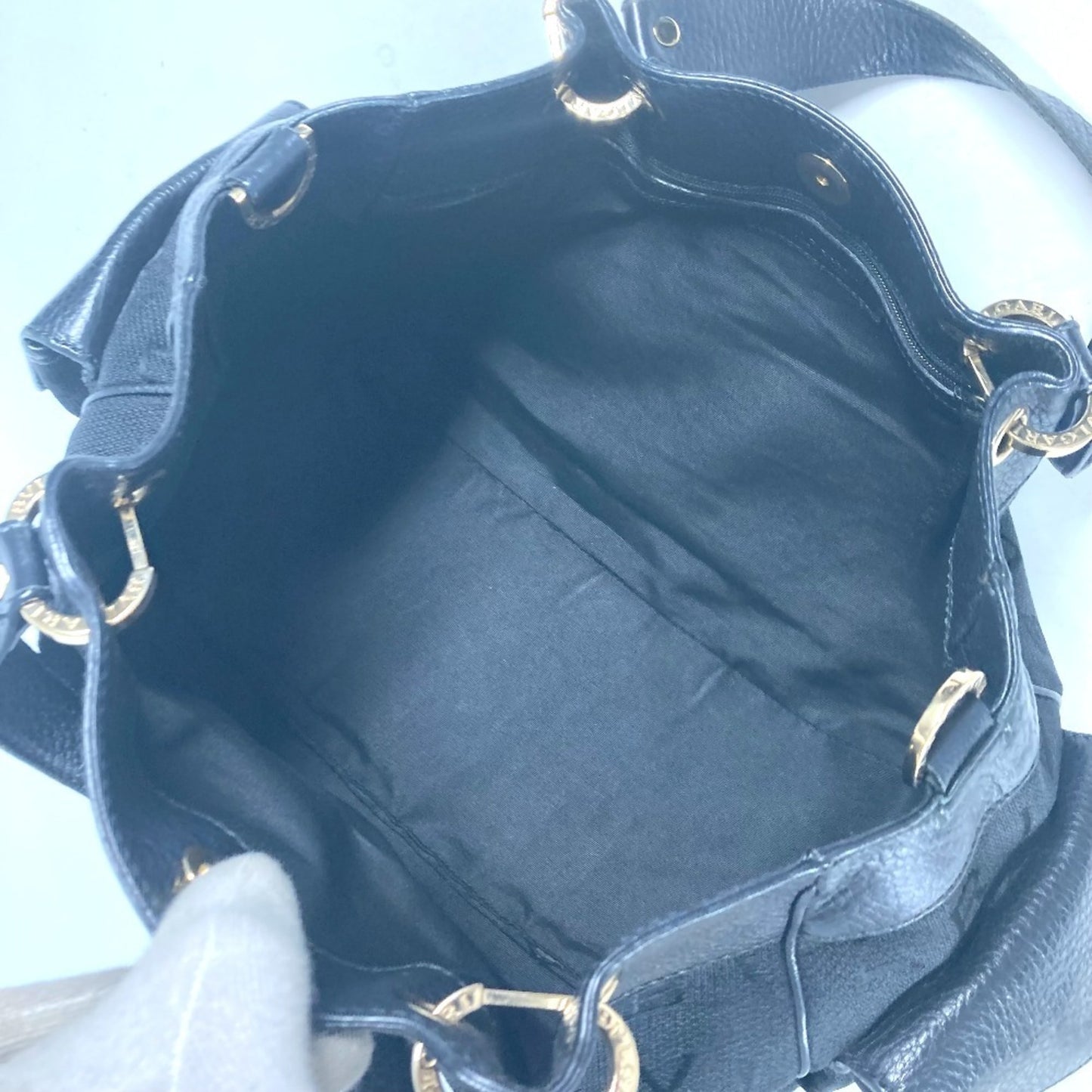 Bvlgari Canvas Black Shoulder Bags