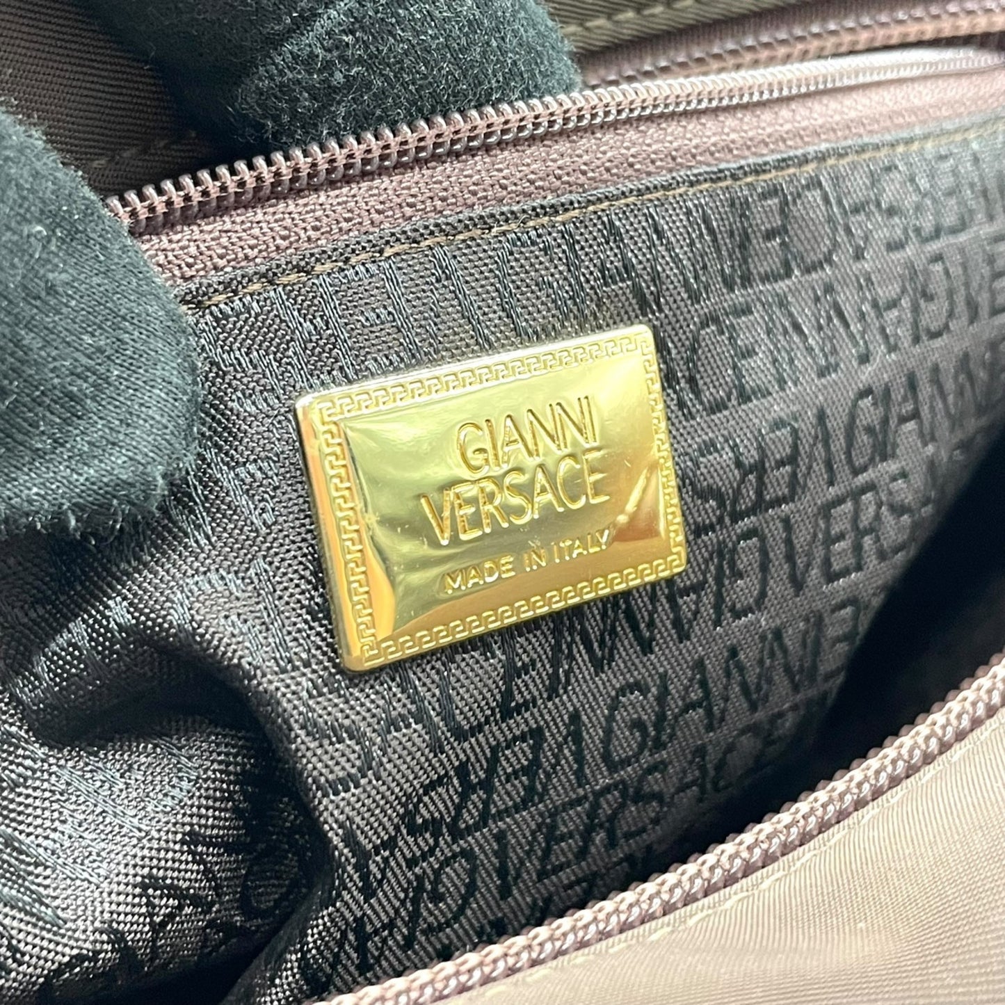 Versace Nylon Brown Shoulder Bags