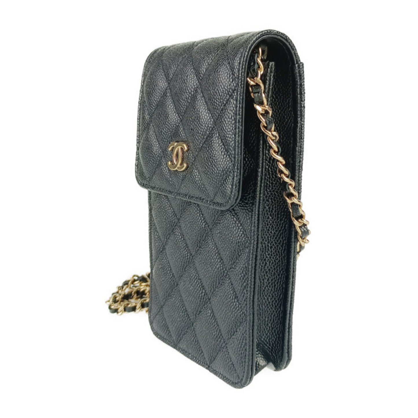 Chanel Calfskin Black Shoulder Bags