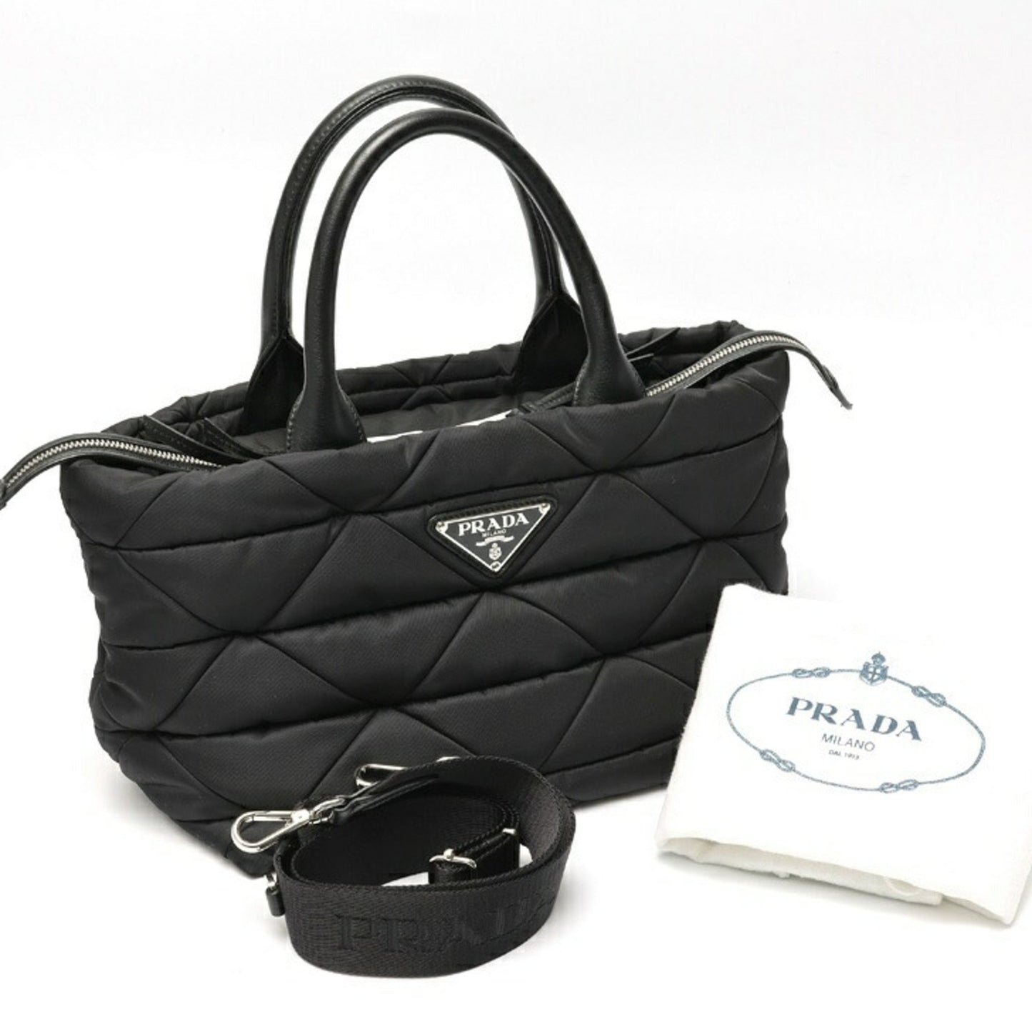 Prada Nylon Black Tote Bags