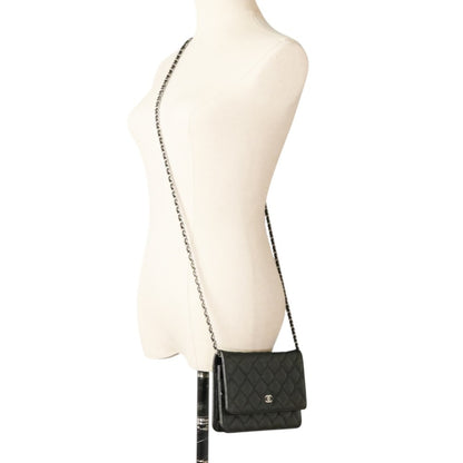 Chanel Calfskin Black Shoulder Bags