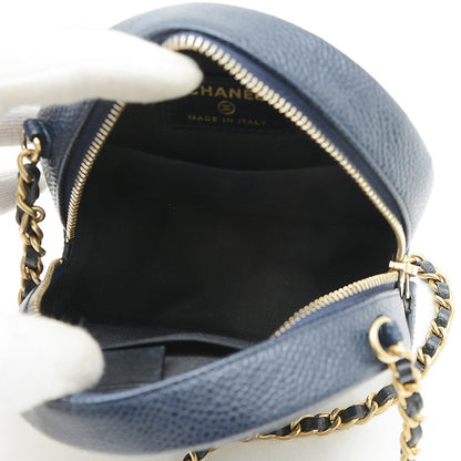 Chanel Calfskin Blue Shoulder Bags