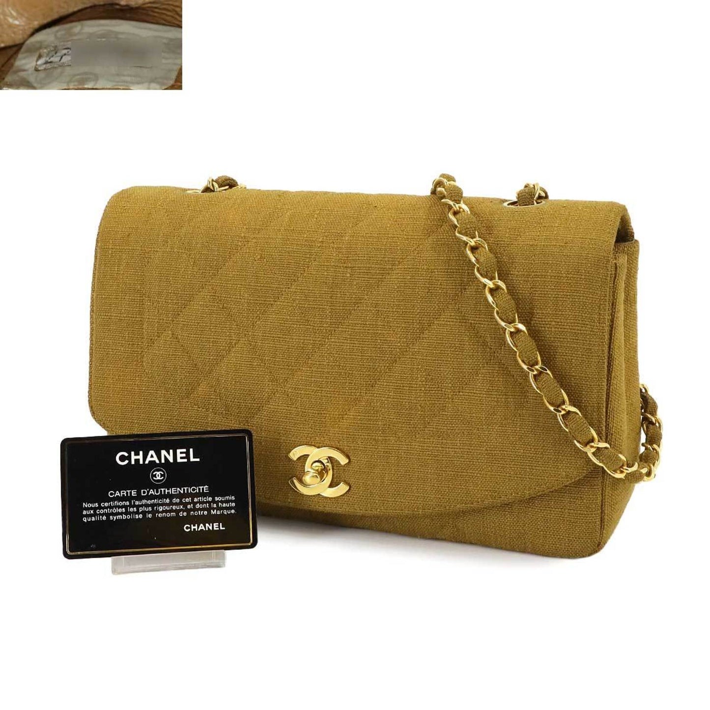 Chanel Canvas Brown Shoulder Bags