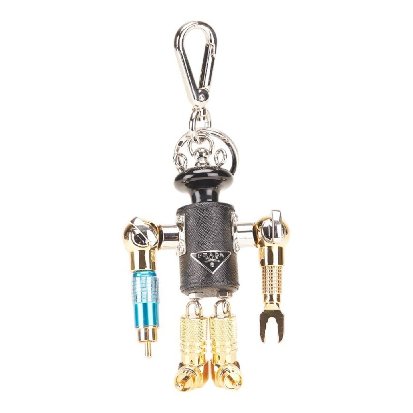 Prada Gold Black Key Rings