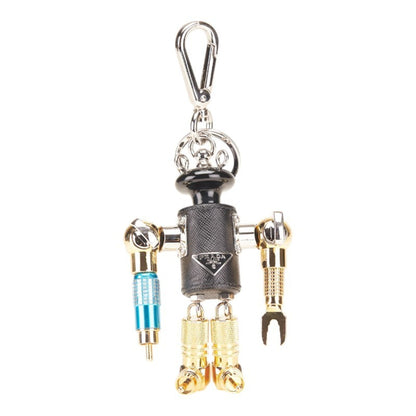 Prada Gold Black Key Rings