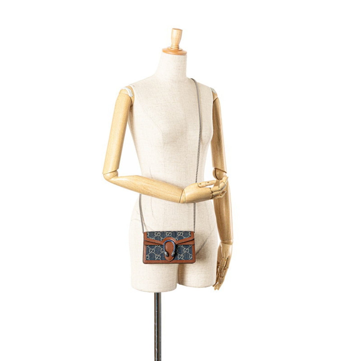 Gucci Denim Brown Shoulder Bags