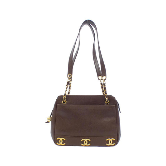 Chanel Calfskin Brown Shoulder Bags