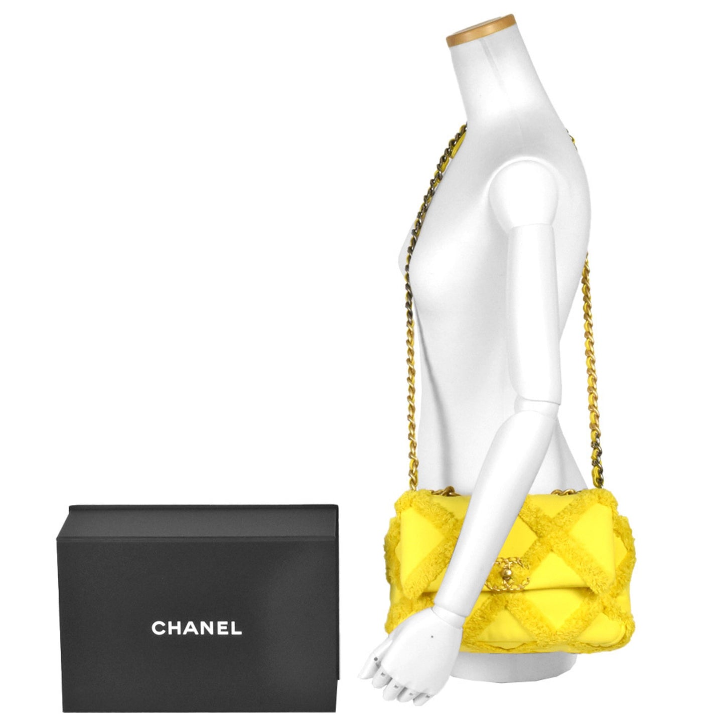 Chanel Canvas Yellow Shoulder Bags