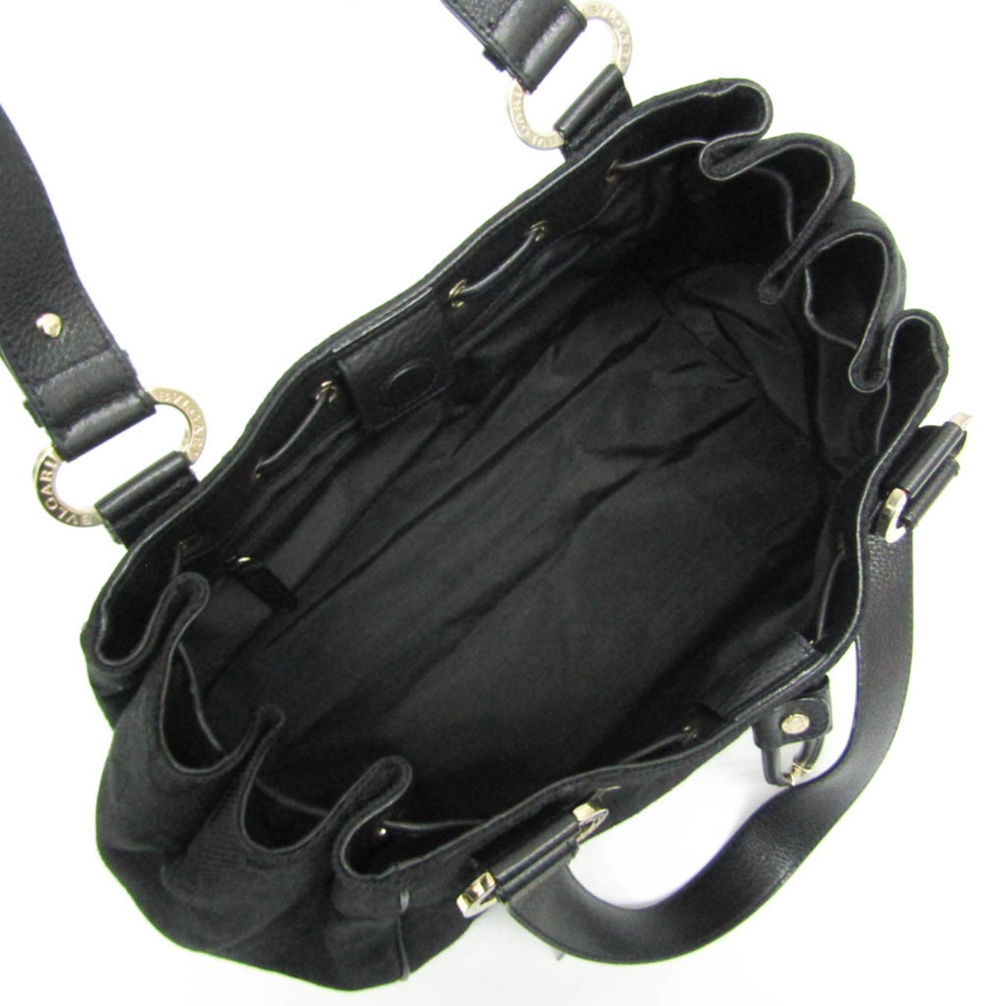 Bvlgari Canvas Black Handbags