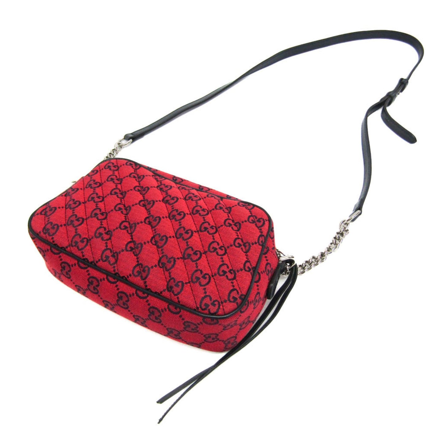 Gucci Woven Fabric Red Shoulder Bags