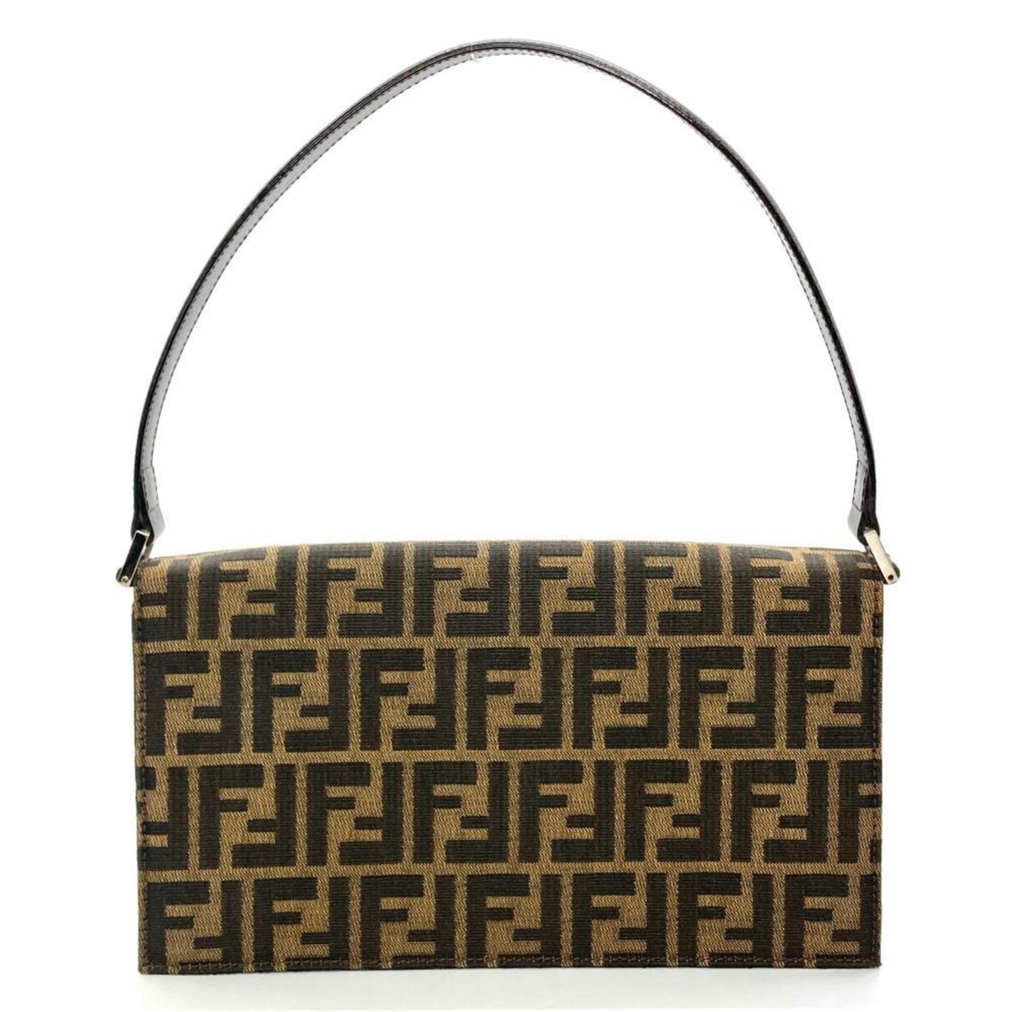 Fendi Woven Fabric Green Shoulder Bags
