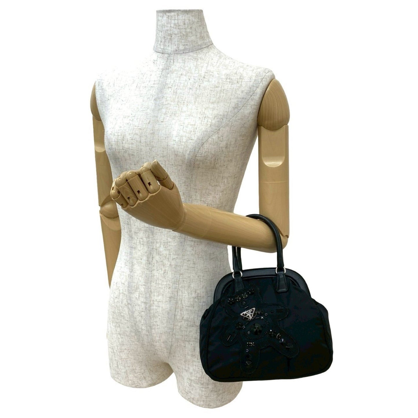 Prada Nylon Black Handbags