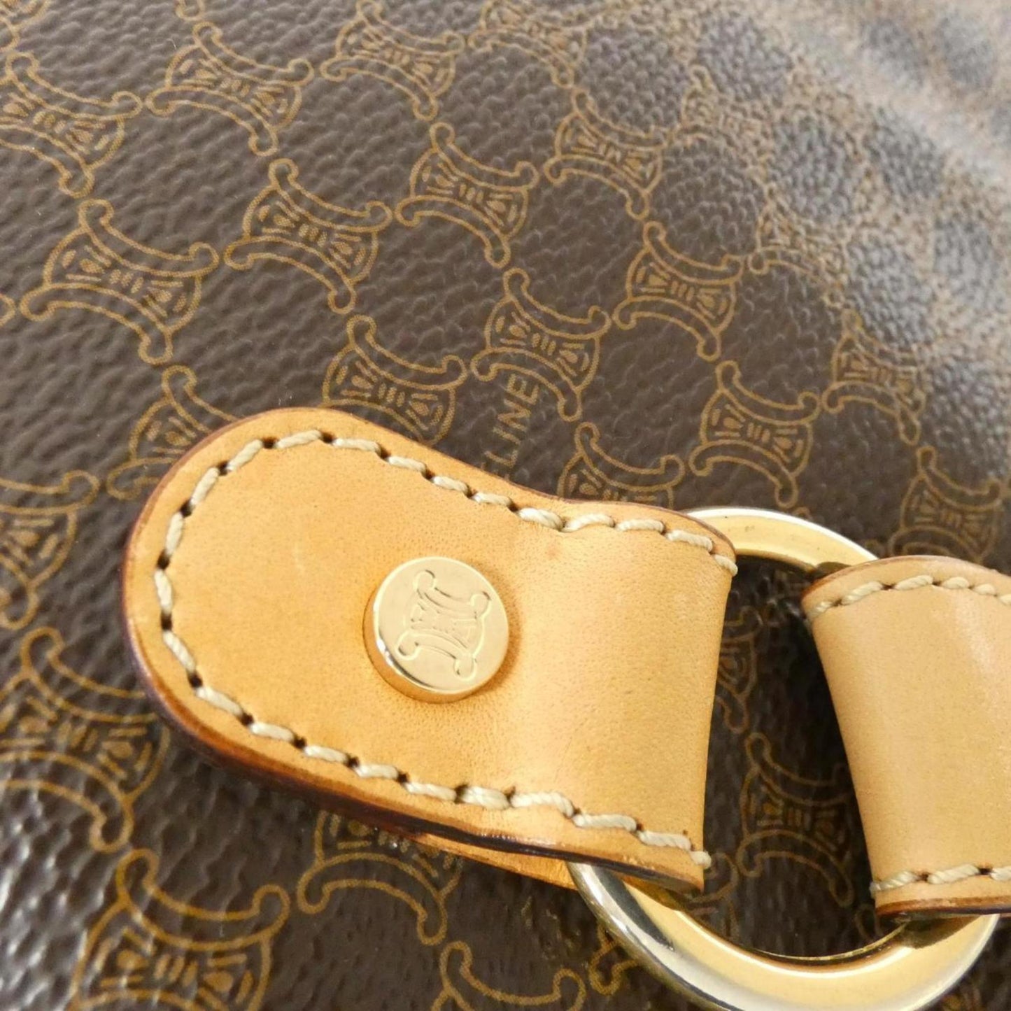 Celine Coated Canvas Brown Shoulder Bags
