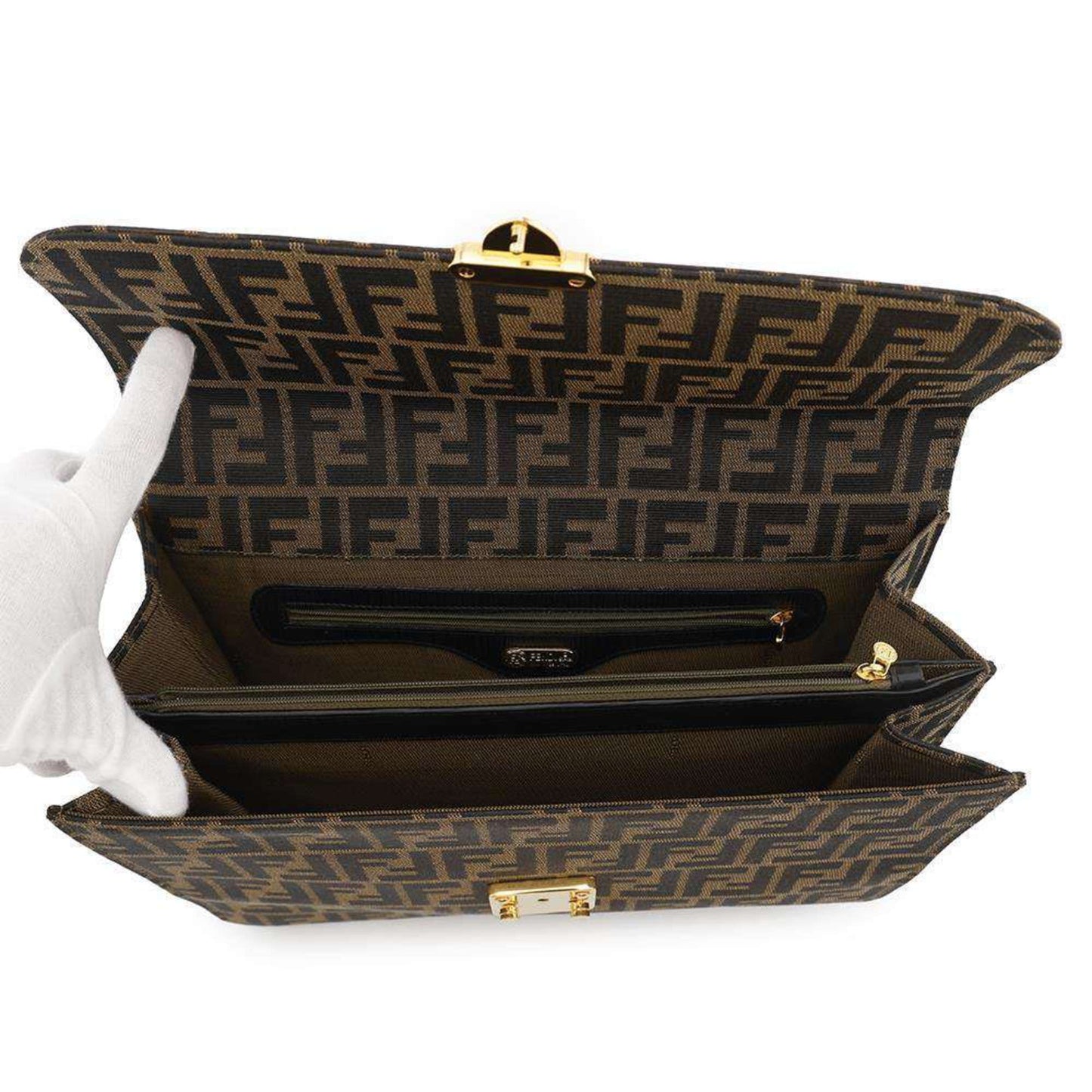 Fendi Canvas Brown Handbags