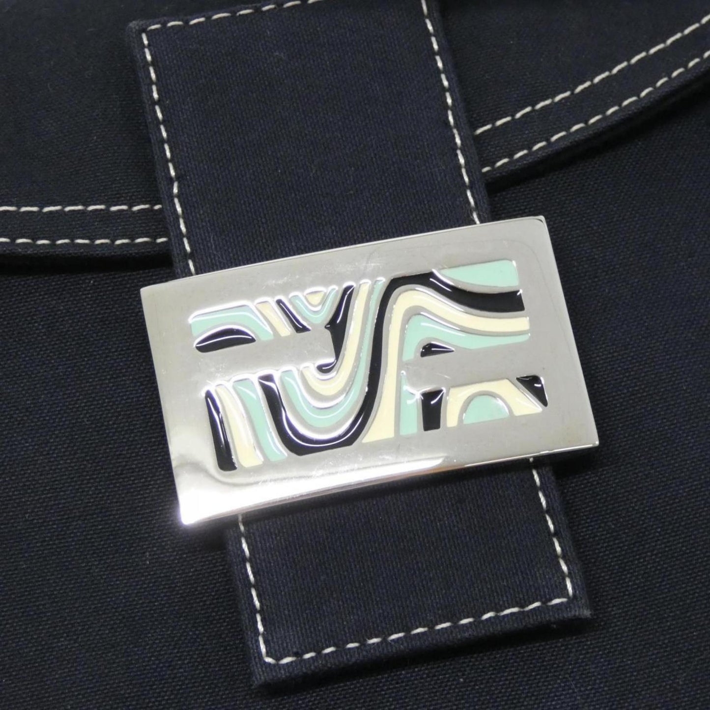 Fendi Canvas Blue Shoulder Bags