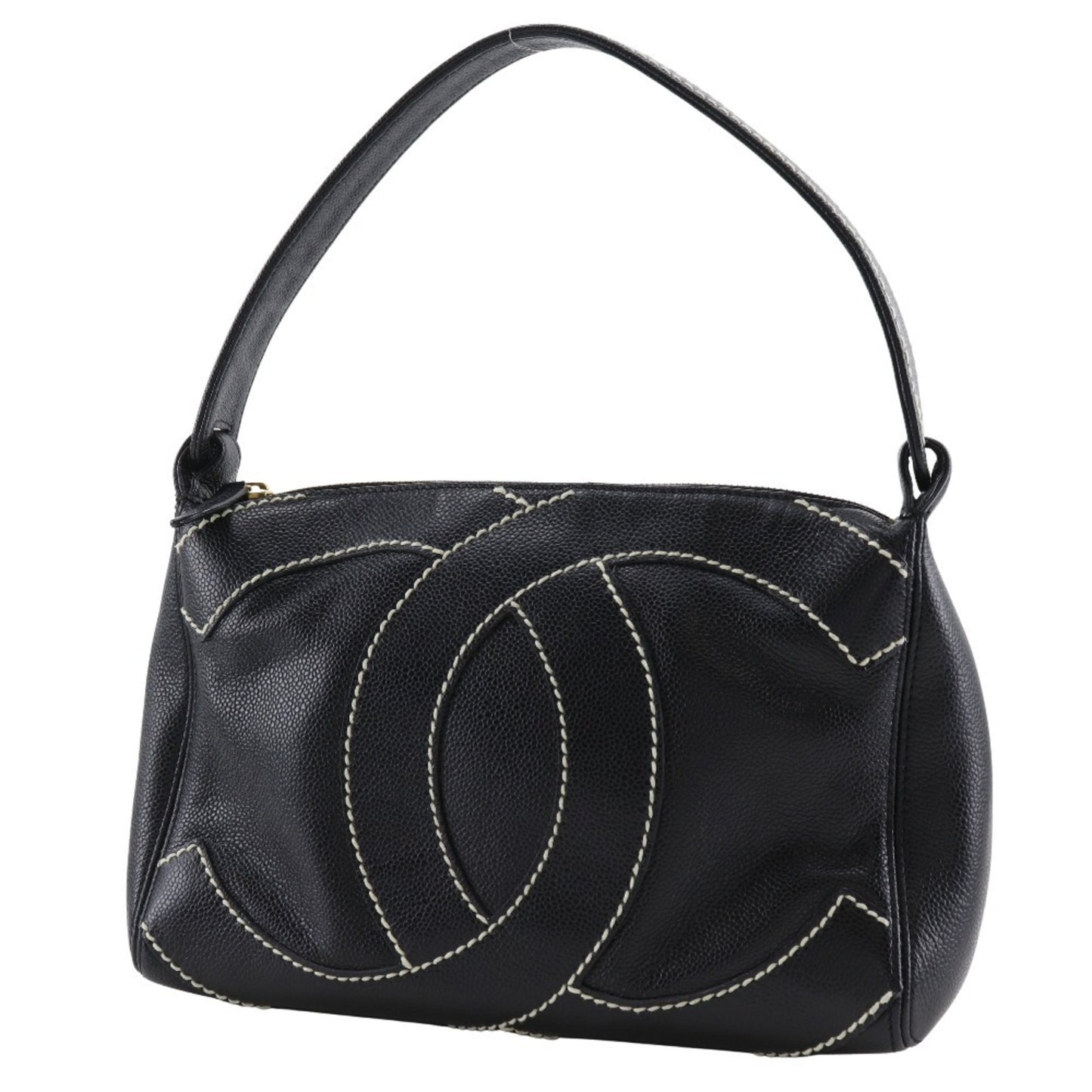 Chanel Calfskin Black Shoulder Bags