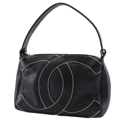 Chanel Calfskin Black Shoulder Bags