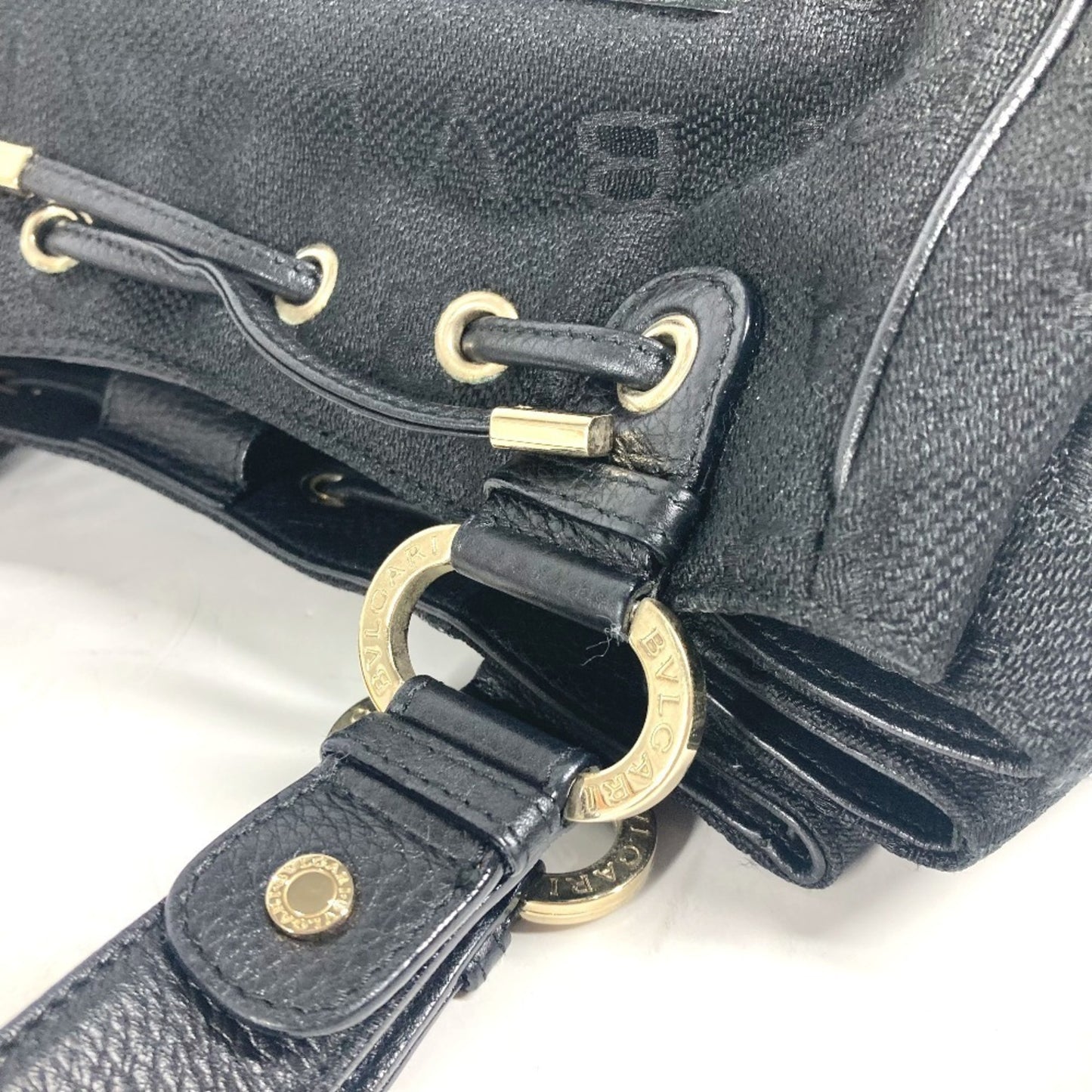 Bvlgari Canvas Black Shoulder Bags