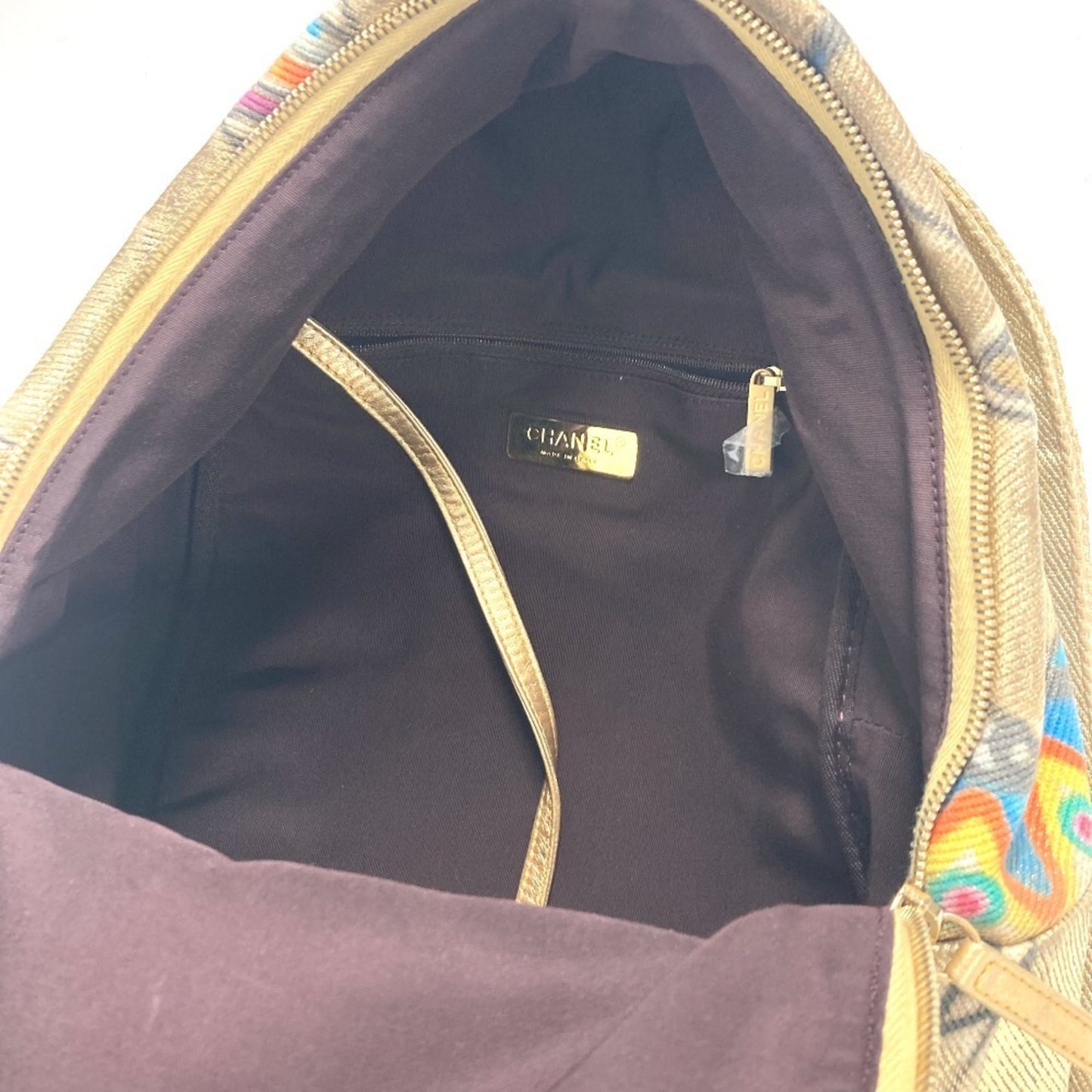 Chanel Canvas Gold Backpacks