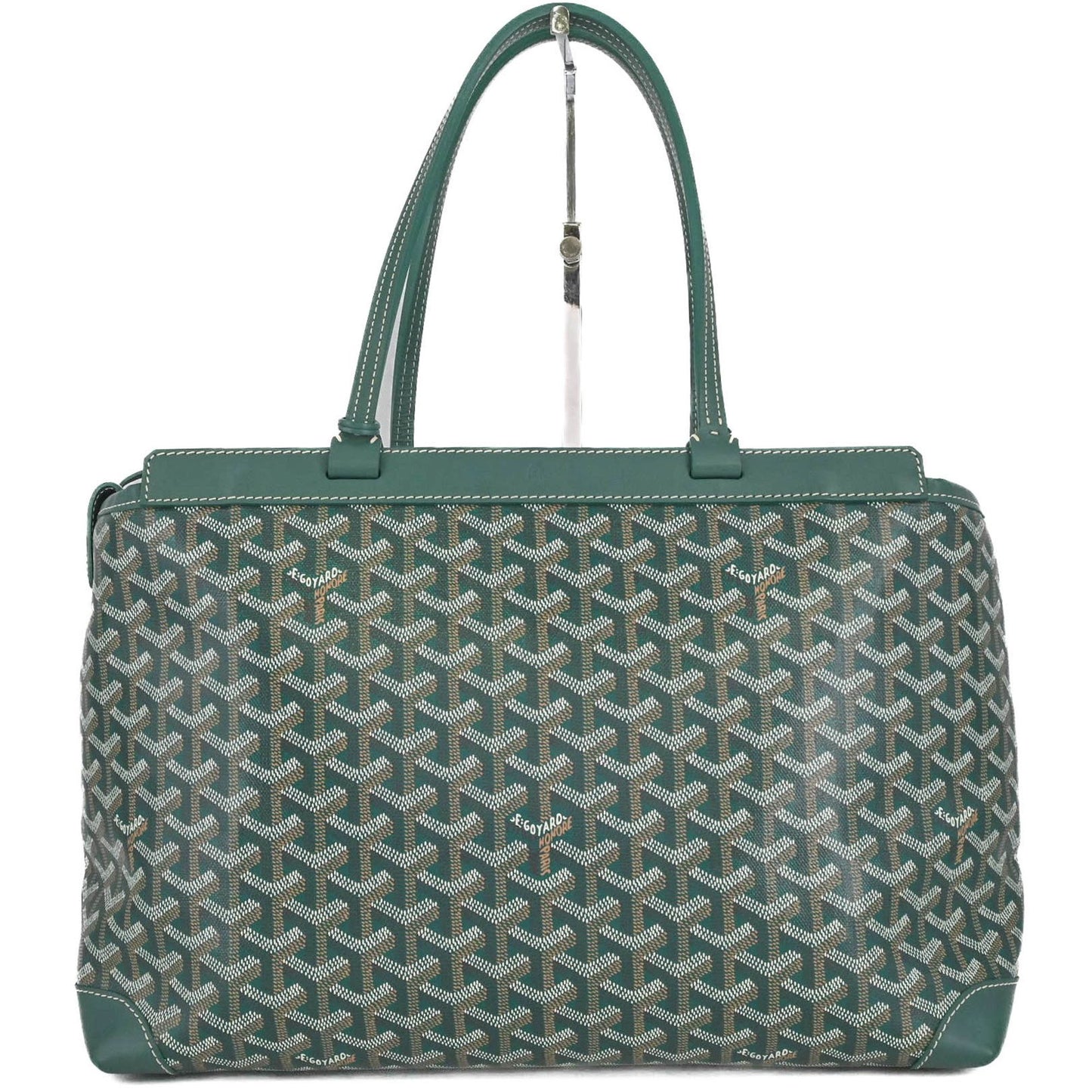 Goyard Coated Canvas Green Tote Bags